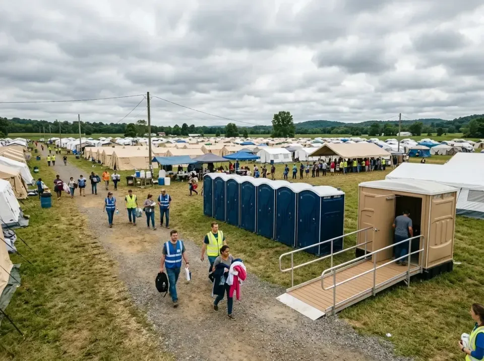disaster-relief-camp-restrooms-010 — frequently asked questions, Dumpster & Portable Bathrooms Rental in Olivette, MO